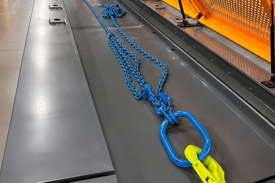 Lifting & Rigging Inspections Brisbane 4 Chain sling assembly on a load test bed